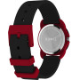 Timex - TW2W91900 Machines Montre pour Enfant 30 mm avec Bracelet en Silicone Noir, Cadran Noir, Boîtier Rouge