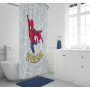 Rideau de Douche Marvel Spiderman 178 x 182 cm - Décoration de Salle de Bains à Motif superhéros en Tissu