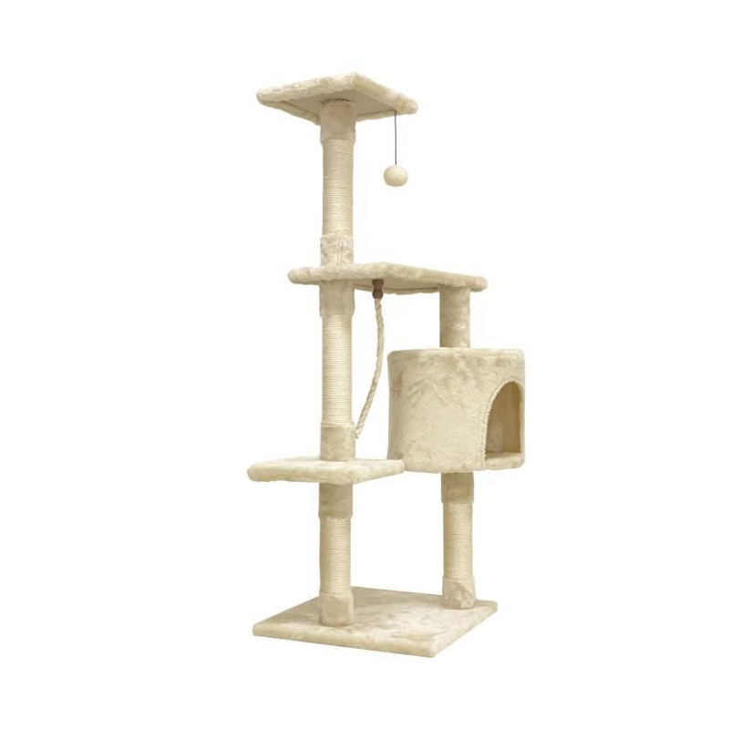 Grattoir pour Chats Paloma 40 x 40 x 114 cm Beige