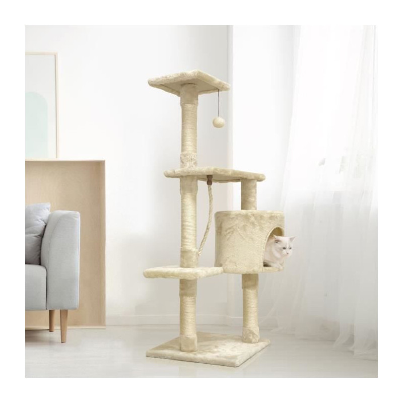 Image secondaire de Grattoir pour Chats Paloma 40 x 40 x 114 cm Beige