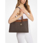 Michael Kors Jet Set Large Signature Logo Tote Bag Brown