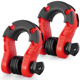 VEVOR Manille à anneau D 19 mm, lot de 2 manilles de remorquage acier allié, résistance à rupture 30 t avec goupille à vis 22 mm VEVOR Manille à anneau D 19 mm