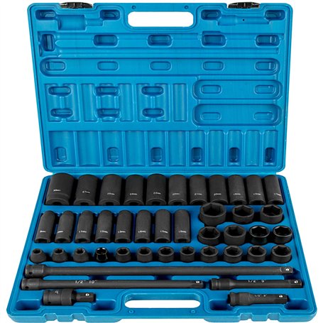 VEVOR Jeu de Douilles à Choc 1/2" 43PCs