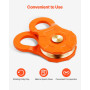 VEVOR Bloc d'arrachage, capacité de 30 T, poulie de mouflage pour corde de 10 à 14 mm, accessoire de récupération tout-terrain r