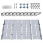 VEVOR Support de Panneau Solaire, Kit de Fixation de Panneaux Solaires avec 10 Rails 100 mm, 4 Pinces d'Extrémité, 6 Pinces Légè