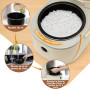 Bear Cuiseur à riz 3,5 tasses (non cuit) avec cuiseur vapeur, Multifonctionnel 350W Electric Mini Rice Cooker,6 fonctions de cui