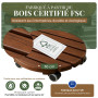 Homingrove Porte Plante a roulettes 2X 30 cm – Support de Pot de Fleurs à roulettes FSC, 100 kg, Extérieur & Intérieur – Chariot