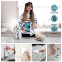 Lot de 10 rouleaux d'essuie-tout réutilisables avec boutons-pression – Serviettes en papier écologiques et réutilisables – Doubl