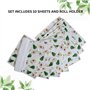 Lot de 10 rouleaux d'essuie-tout réutilisables avec boutons-pression – Serviettes en papier écologiques et réutilisables – Doubl