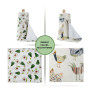 Lot de 10 rouleaux d'essuie-tout réutilisables avec boutons-pression – Serviettes en papier écologiques et réutilisables – Doubl