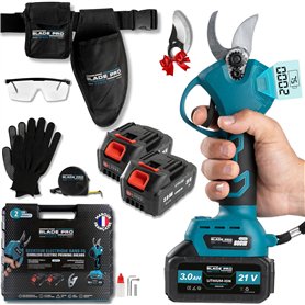 BLADE PRO Sécateur Électrique Sans Fil 800W – Coupe 40mm – 2 Batteries Lithium 6000mAh – Sécateur à Batterie Professionnel de Ja