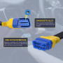 PLAYOCCAR OBD-II Câble d'extension 16 Broches Mâle à Femelle Adaptateur, Cordon d'extension OBD2 pour Outil de Diagnostic Automo