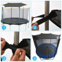Puasok Housse Protection Solaire pour Trampoline 244cm/8ft, Toit Pare-Soleil Trampoline Anti-UV, Filet d'Ombrage Respirant, Acce
