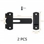 Lot de 2 Verrous de Porte en Acier Inoxydable Noir - Loquet de Sécurité pour Porte et Fenêtre