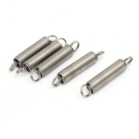 sourcing map Ressort de Traction Ressort de Tension Ressorts d'Extension 0.8mmx8mmx45mm 304 Inoxydable Acier Argenté 5pcs