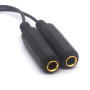 Répartiteur de casque 6,35 mm TRS mono stéréo mâle vers double câble TRS femelle de 20 cm