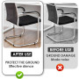 KAIYAYA 8 Pièces Protection Pied de Chaise, 24-25mm Embout Pied de Tampon, Protection Pieds pour Chaise U en Porteàfaux, Protége