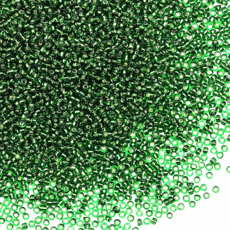Perles de rocaille vertes en vrac de 2 mm pour la fabrication de bijoux