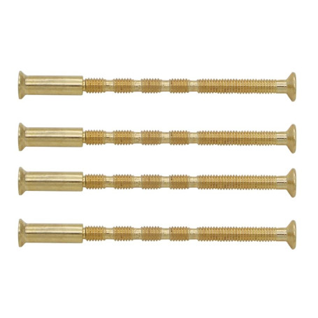 Ensemble de 4 pièces or M4 poignée de porte traversant vis de fixation et manchon pour UPVC Windsor poignée de porte Kit bouton