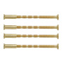 Ensemble de 4 pièces or M4 poignée de porte traversant vis de fixation et manchon pour UPVC Windsor poignée de porte Kit bouton