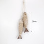 WANGCL Lot de 4 poissons décoratifs en bois à suspendre - Décoration murale en bois sculpté à la main - Décoration murale pour m
