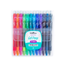 WallDeca – Lot de 12 Stylos Couleurs à Pointe Fine | Stylo Gel Acrylique, Feutre Gel Pen Rétractable – Encre Séchage Rapide, Ant WallDeca – Lot de 12 Stylos Couleurs à Pointe Fine | Stylo Gel Acrylique