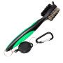 Brosse de nettoyage de club de golf rétractable de 61 cm en caoutchouc souple - Accessoires de golf - Se fixe facilement au sac