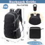 Guittly Sac à dos de randonnée pour homme et femme - 40 l - Ultra léger - Pliable - Étanche - Avec bandes réfléchissantes - Pour