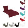 BaSaTex Parure de lit en Coton renforcé uni 4 Couleurs et 7 Tailles 40 x 40 cm Bordeaux