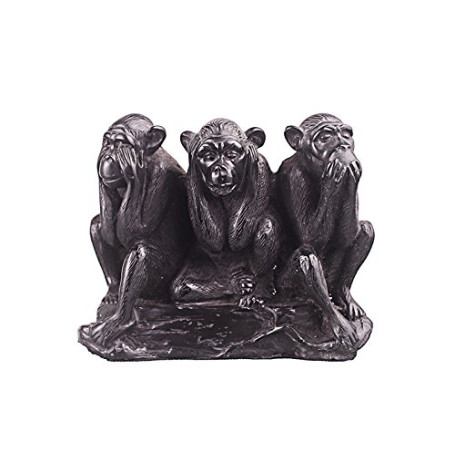 Danila-Souvenirs Statuette/Figurine en Pierre - Trois singes sages - ne Vois