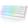 GK61 Clavier de jeu mécanique – 61 touches RVB rétroéclairé LED pour PC/Mac Gamer