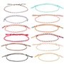 Auidy_6TXD Lot de 20 bracelets d'amitié tressés à la main pour femmes et filles - Multicolores - Fines cordes tissées