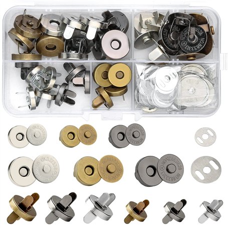 Zhenle Lot de 24 Boutons Magnétiques de 14 mm et 18 mm