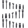 RMENOOR 21Pcs Brosses de Nettoyage de Rasoir Mini Brosse Nettoyage Brosse de Nettoyage pour Rasoir Électrique Pinceaux Antistati