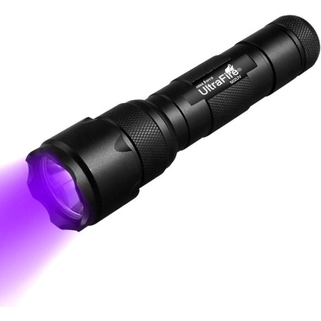 UltraFire 502B Lampe de Poche UV 395-405 nm Ultraviolet Blacklight Mini Lampe Torche Noir Lumière