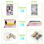 Sac Sous Vide Vetement Aspirateur 6 Pièces 3L 80x60cm 3M 60x40cm Housse de Rangement Réutilisable Couette Stockez Vêtements la L