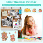 CYJJYZ Mini Imprimante Portable, Imprimante de Poche, sans FI Bluetooth Mini Imprimante Thermique, Imprimante sans Encre pour iO