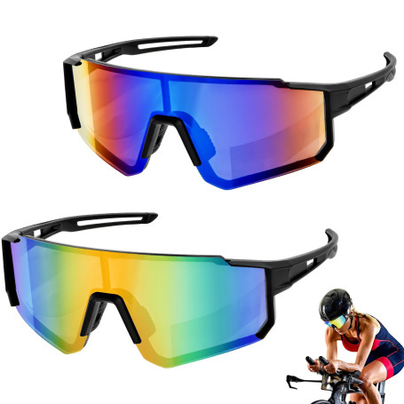 Muyohix Lot de 2 Lunettes de Soleil Polarisées