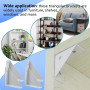 Lot de 4 Équerres d'Angle pour Lit/Bureau - Support de Fixation Triangulaire Blanc - Connecteur Solide pour Bord de Lit et Meubl