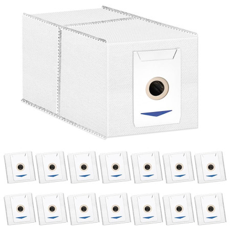 LPAMABA 15 Pièces Sacs à Poussière pour Ecovacs Deebot T30 Omni / T30 PRO Omni Pièces de rechange Haute Capacité 3L Sacs d'aspir