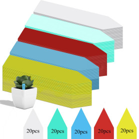 Uxreoib Set de 100 Étiquettes pour Plantes, 10x2cm Étiquette de Jardin en Plastique, Intempéries et Réutilisables, Etiquette Sem Uxreoib Set de 100 Étiquettes pour Plantes