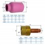 ELCAN Consommables et accessoires professionnels pour torche de soudage TIG série WP 17 18 26 avec buses en céramique, buses, co