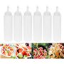 Lot de 6 bouteilles en plastique Squeeze Sauce à condiments Distributeur avec ensemble de Cap