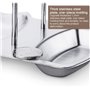 Support Couvercle Repose Cuillère Couteaux Cuillères Fourchettes Spatule en Acier Inoxydable Repose Couvert Porte Couvercle Uste