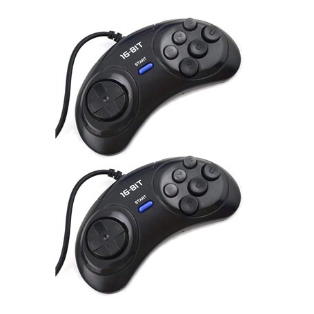 Link-e : 2 X manette 6 boutons compatible avec console de jeu SEGA Megadrive