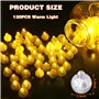 Frasheng 120 Pièces LED Ballons Lampes,LED Ballons Lampes Lumineuses Chaud,Boule Mini Rond LED Balloon Lumière,LED Balloon Lumiè