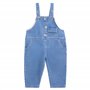 Bébé Tout-petit Garçon Fille Salopette Denim de Base Combinaison Coton Pantalon en Jean avec Bretelles - Bleu Classique Uni Jean