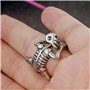 Guyode 5 Pièces Bague Homme, Bijoux Homme, Ajustable Argent Reglable Ouverte Vintage Hip Hop Idee Cadeau Original pour Petit Ami