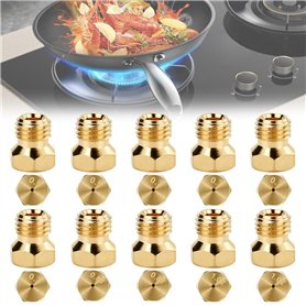FuxFuis 10 PCS Gicleur Gaz Butane 0.5x2, 0.7x4, 0.87x2, 1.02x2 Gicleur Gaz Bouteille Gicleur Gaz de Ville Injecteur Gaz Butane B FuxFuis 10 PCS Gicleur Gaz Butane 0.5x2