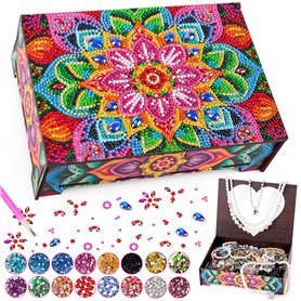 Cadeau Fille 7 8 9 10 11 Ans, Boîte à Bijoux Diamond Painting Enfant, Kit Loisir Creatif, Idée Cadeau Anniversaire Filles 5-12 A Cadeau Fille 7 8 9 10 11 Ans